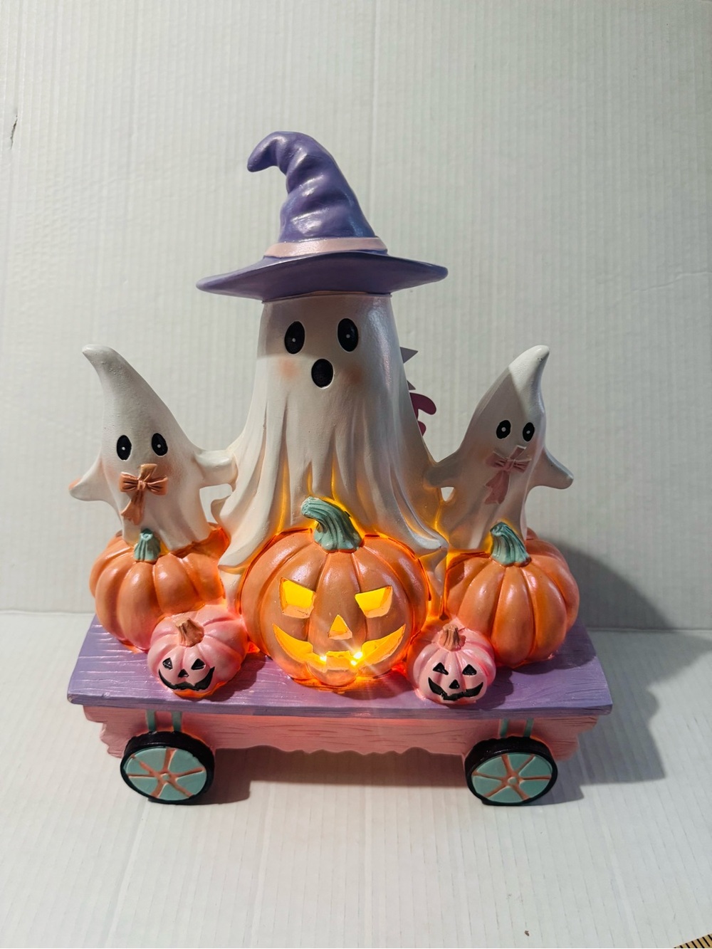 Halloween trio ghost in cart pastel colors BNWT
